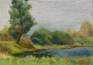 Полдень у реки<span style='font-size:24px;color:red;'> <i class='fas fa-times' style='vertical-align:middle;opacity:0.5;'></i></span><span style='font-size:12px; color:var(--main-color);'> Не продается (см. линк ниже)</span><a href='https://lenazel.art/?post_type=artobj&p=18537' target='_blank' style='display:block;margin-top:-25px !important;'><span style='font-size:12px;opacity:0.5;line-height:10px;'></br>Нажмите для дополнительной информации</span></a>